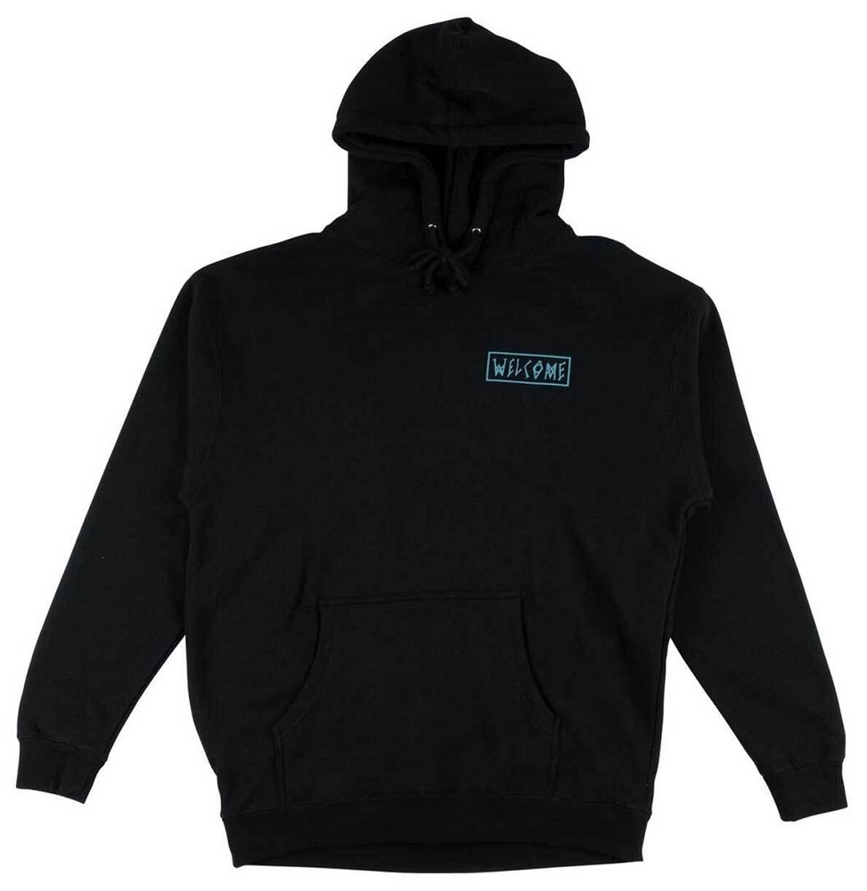 Welcome Skateboards Latin Talisman Black Deep Teal Hoodie [Size: XL]