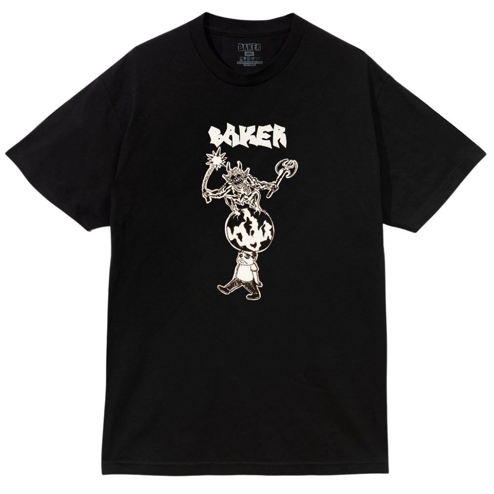 Baker World Crusher Black T-Shirt [Size: S]