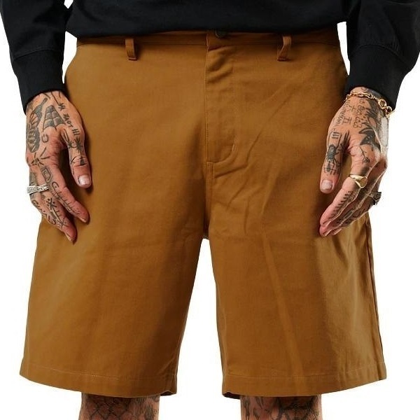 Afends Ninety Twos Recycled Relaxed Fit Chestnut Shorts [Size: 34]