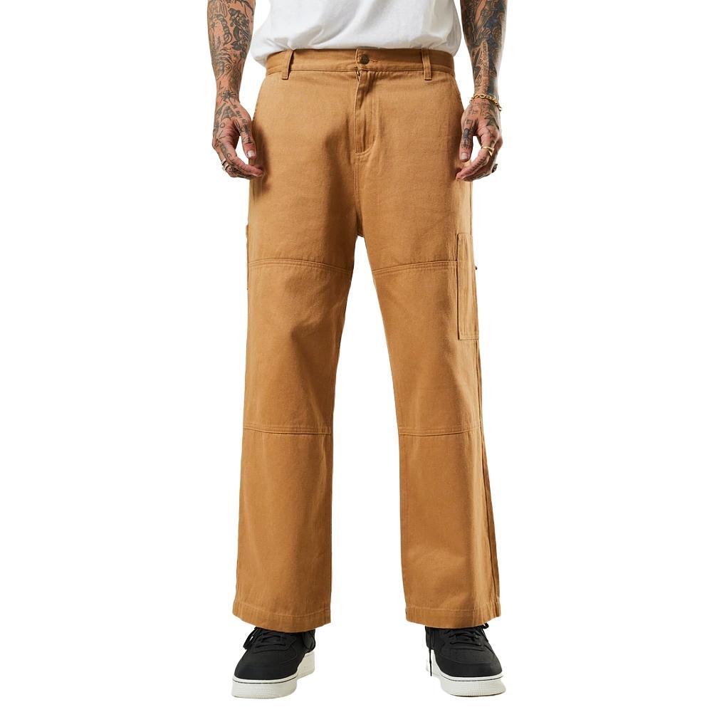 Afends Richmond Hemp Denim Baggy Workwear Chestnut Pants [Size: 32]