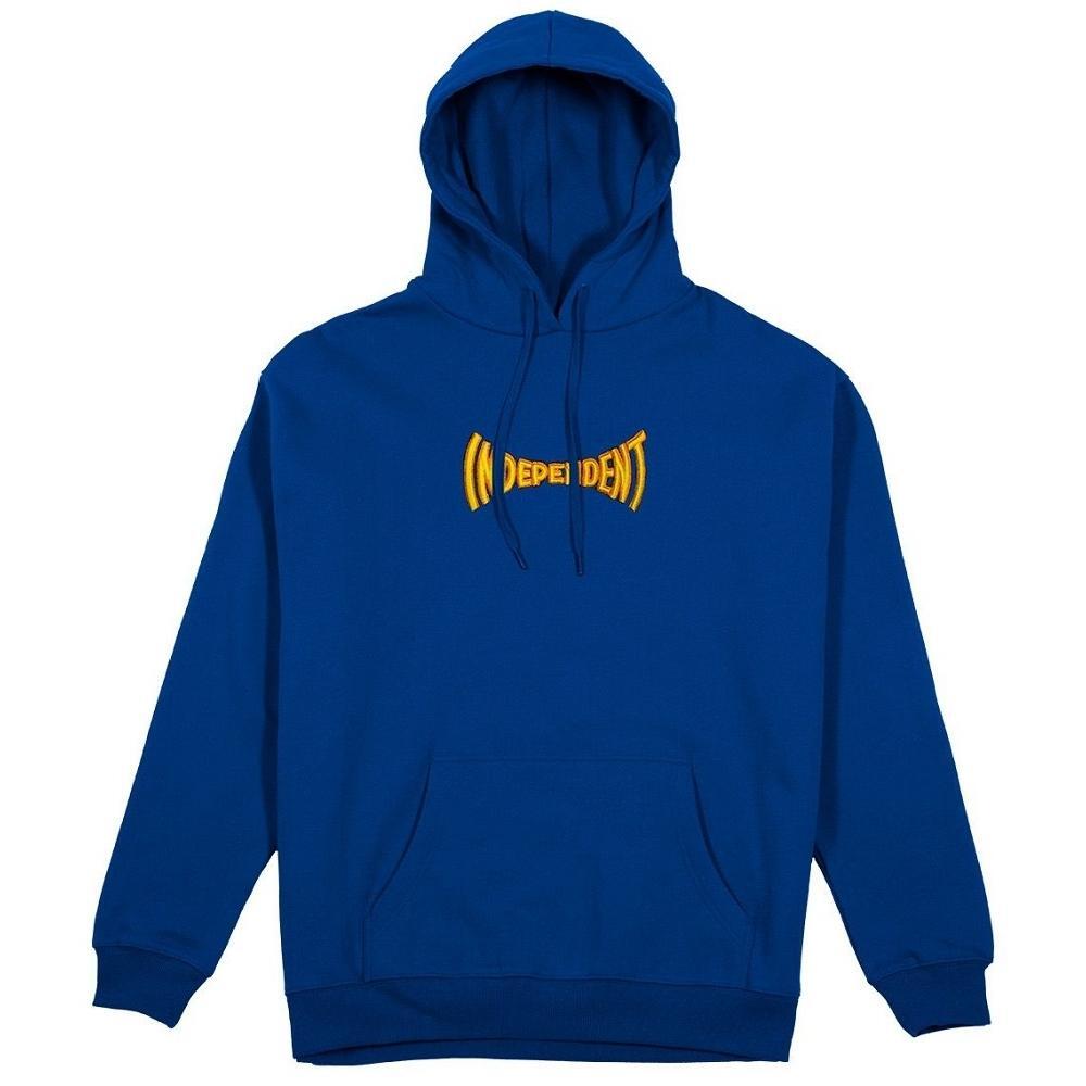 Independent Spanning Chest Original Fit Blue Hoodie [Size: S]