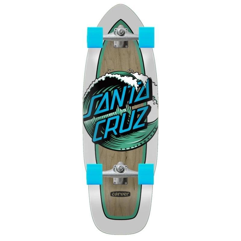 Santa Cruz X Carver Wave Dot Cut Back Surfskate Skateboard