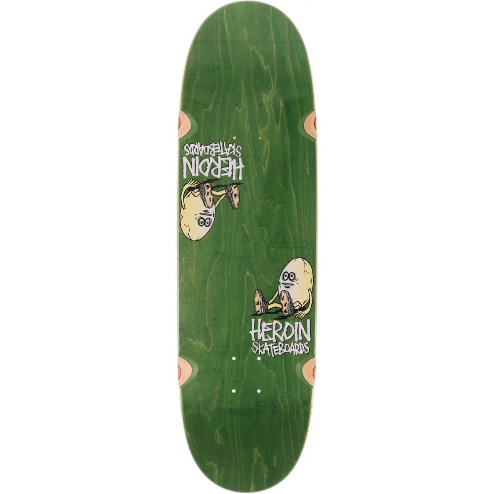 Heroin Symmetrical Egg Green 9.25 Skateboard Deck