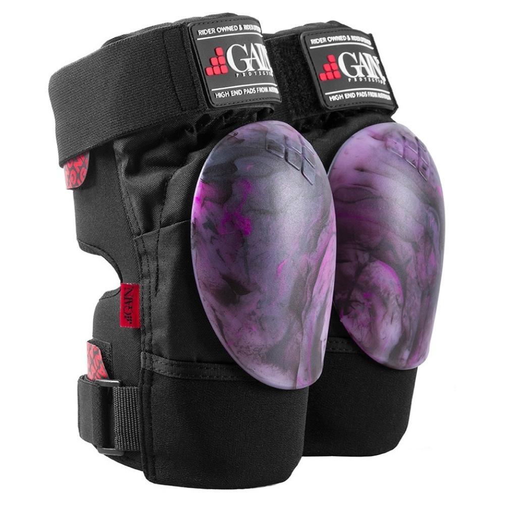 Gain Protection The Shield Purple Black Swirl Knee Pads