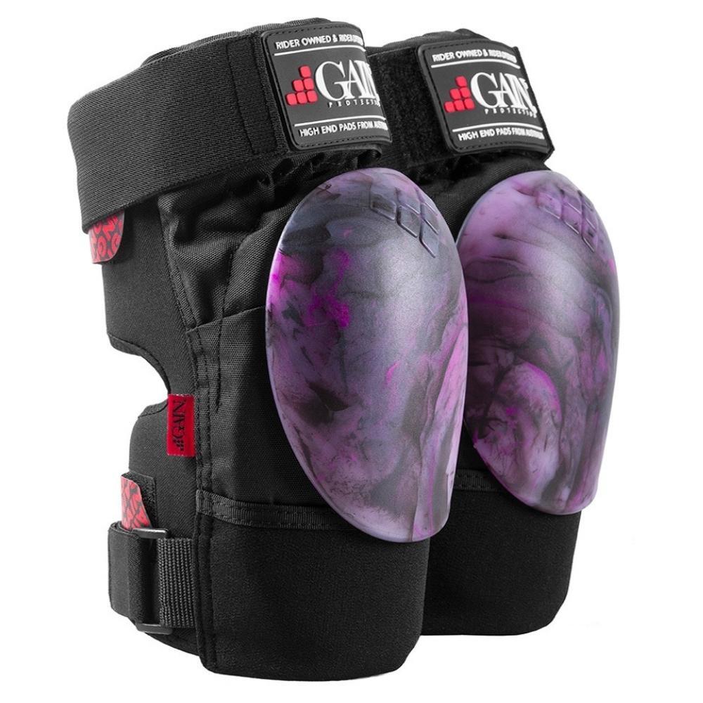 Gain Protection The Shield Purple Black Swirl Knee Pads [Size: L]