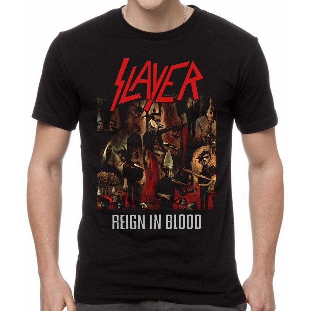 Band Shirts Slayer Reign In Blood Black T-Shirt [Size: M]