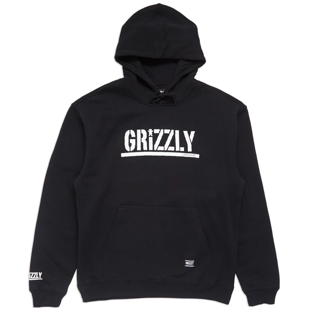Grizzly OG Stamp Black White Hoodie [Size: M]