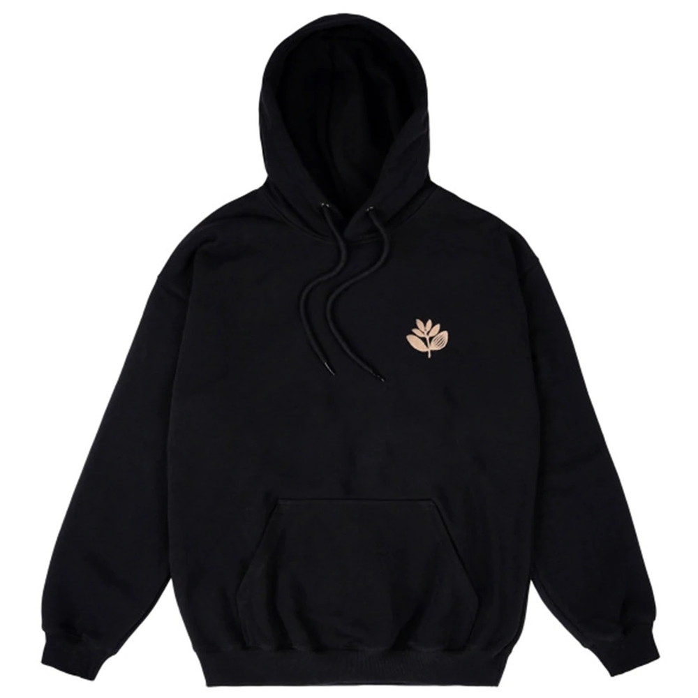 Magenta Terry Plant Black Hoodie [Size: M]