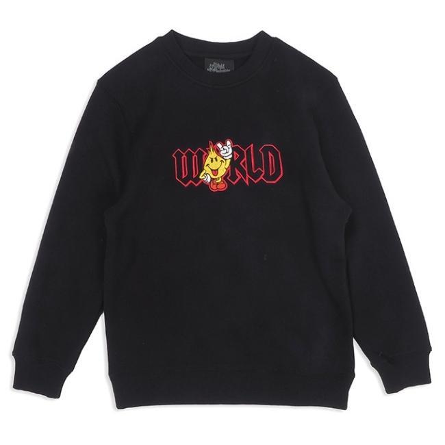 World Industries Flameboy Squealer Black Youth Crew Jumper [Size: 8]