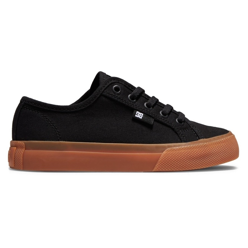 DC Manual Black Gum Youth Skate Shoes [Size: US 1]