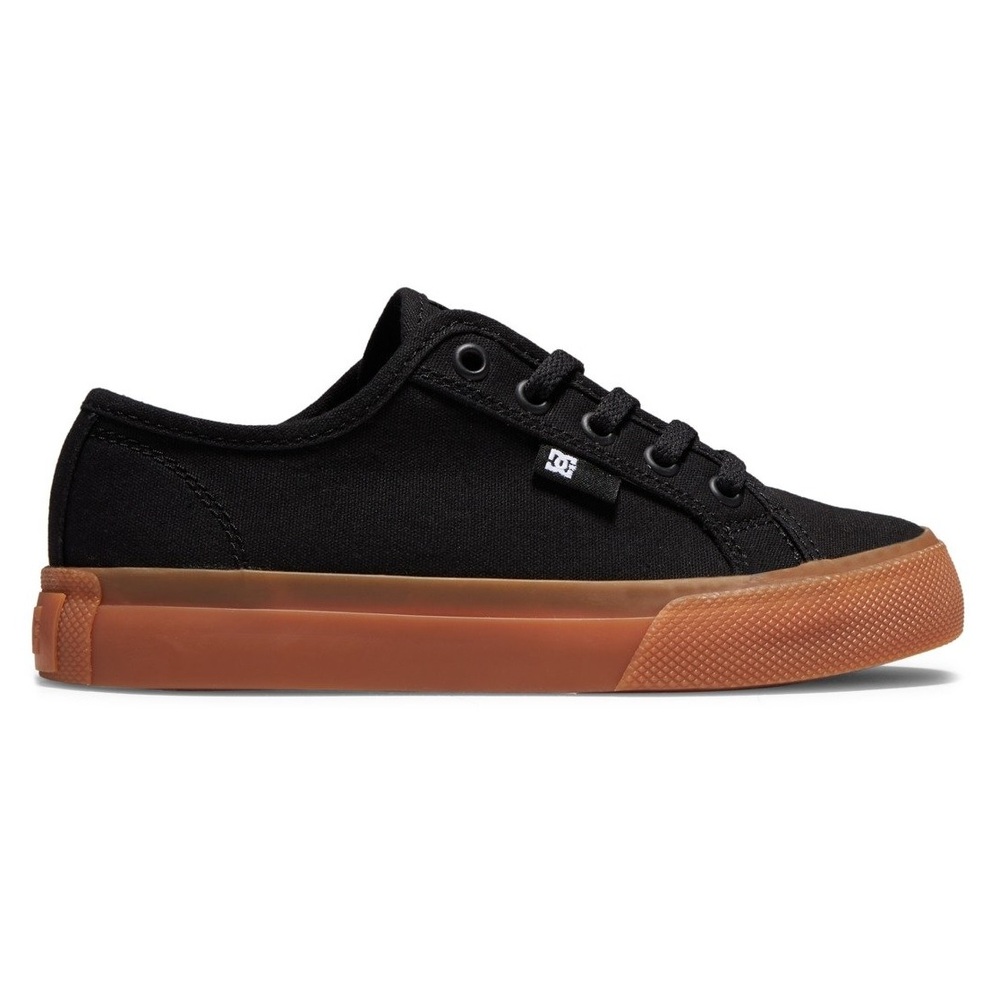 DC Manual Black Gum Youth Skate Shoes [Size: US 2]