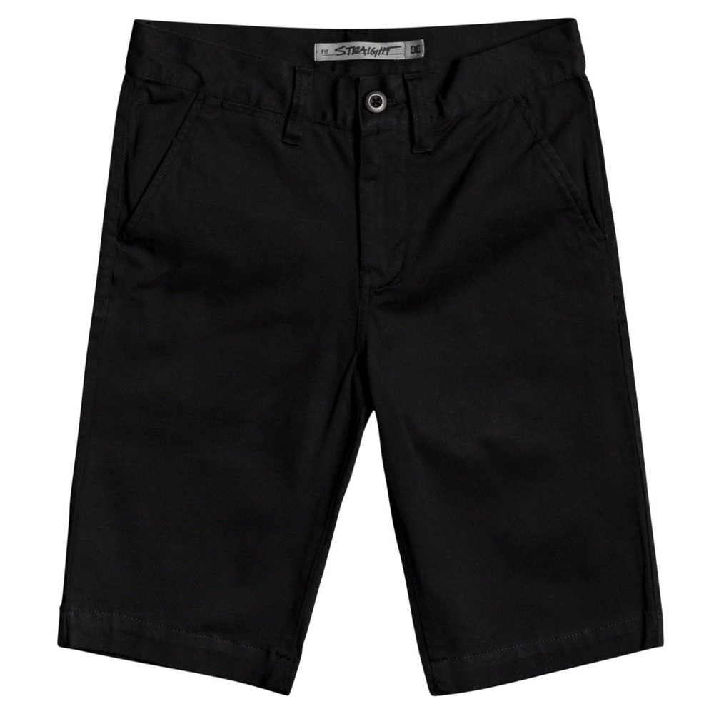DC Worker Boys Black Youth Chino Shorts [Size: 8]