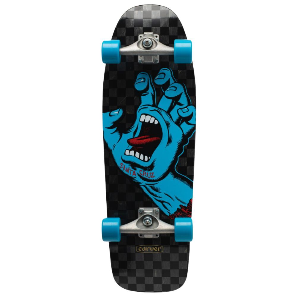 Santa Cruz X Carver Screaming Hand Checker 30 Surfskate Skateboard