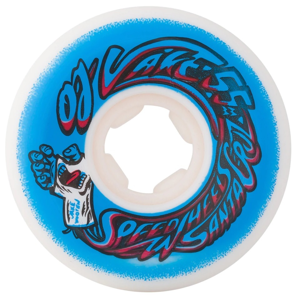 OJ Wooten Screaming Cast Elite White Blue Hardline 101A 55mm Skateboard Wheels