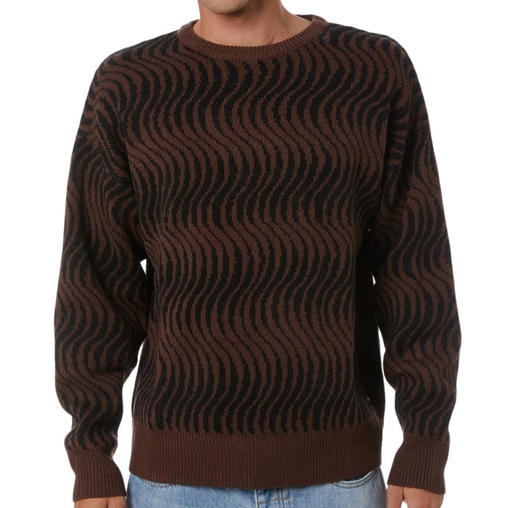 Thrills Paradise On Repeat Washed Cocoa Crew Jumper [Size: M]