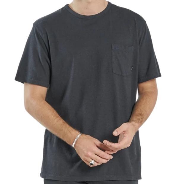 Thrills Hemp Lightweight Merch Fit Pocket Black T-Shirt [Size: M]