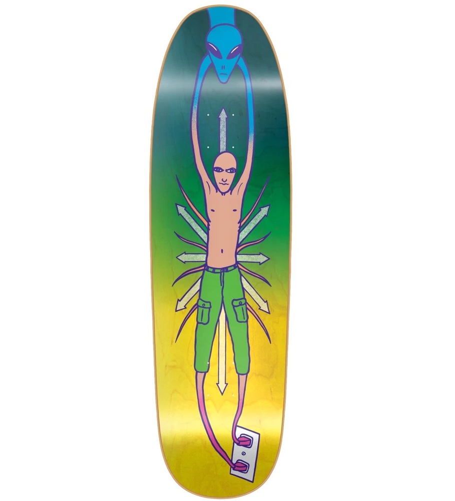 New Deal Vallely Alien HT Neon 9.18 Skateboard Deck