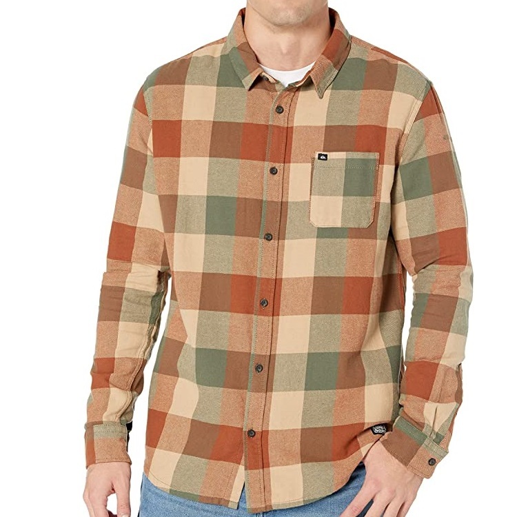 Quiksilver Motherfly Flannel Thyme Youth Button Up Shirt [Size: 8]