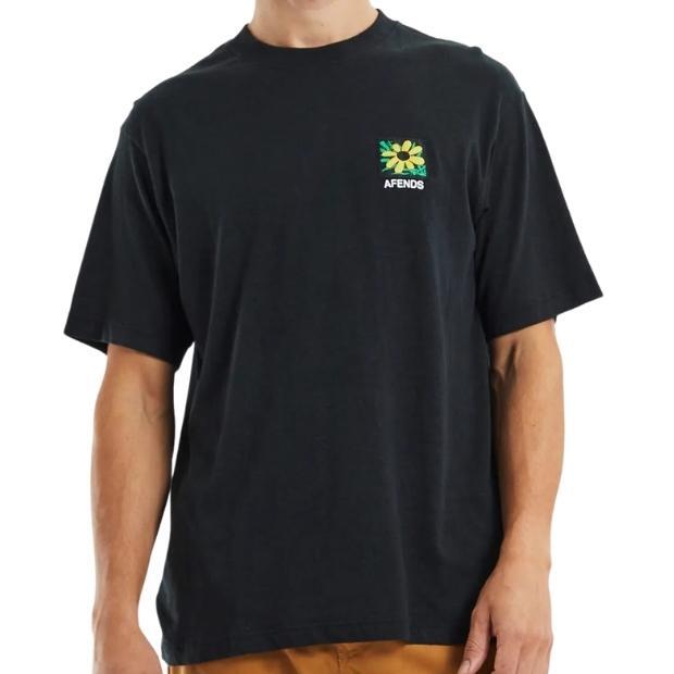 Afends Beautiful Weeds Hemp Black T-Shirt [Size: XL]