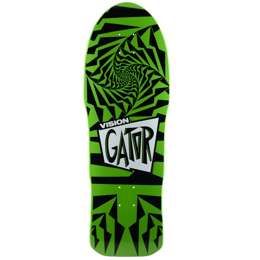 Vision Gator II Reissue Green Black Skateboard Deck
