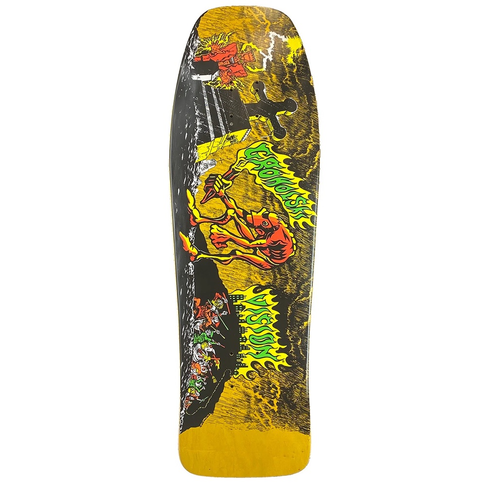 Vision Groholski Graveyard Mob Reissue Yellow Stain Skateboard Deck
