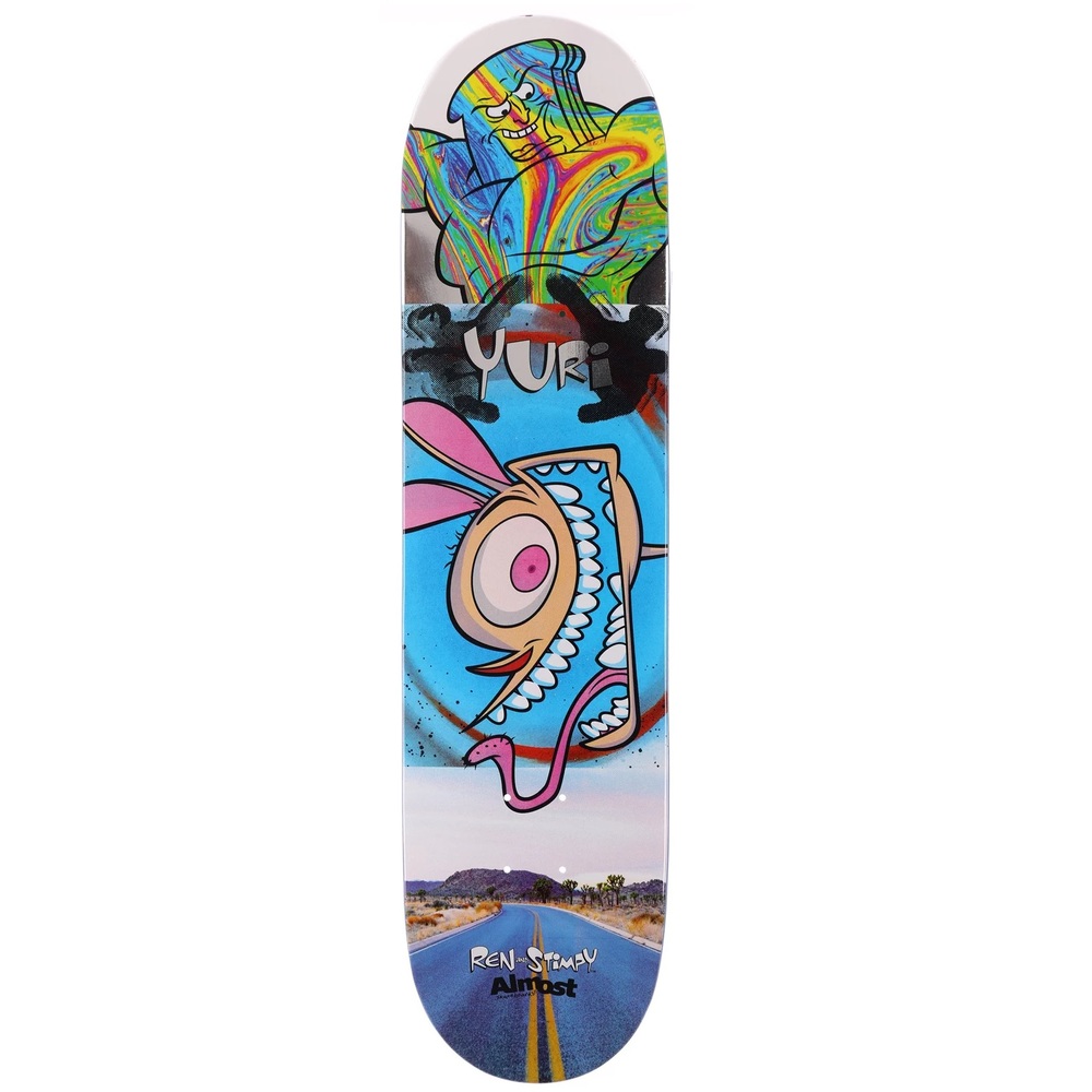 Almost Ren & Stimpy Road Trip Yuri Facchini 8.375 Skateboard Deck