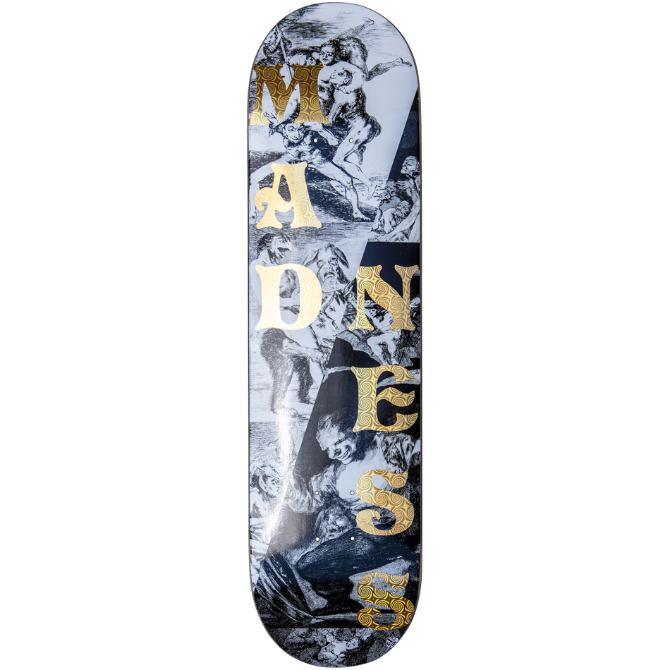 Madness Split Overlap Holographic Swirls R7 8.0 Skateboard Deck