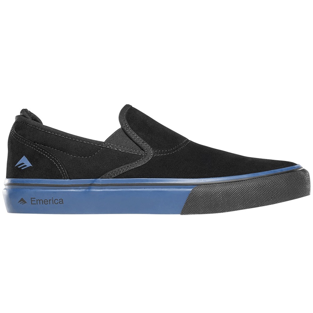 Emerica Wino G6 Slip On Black Blue Black Mens Skate Shoes [Size: US 12]