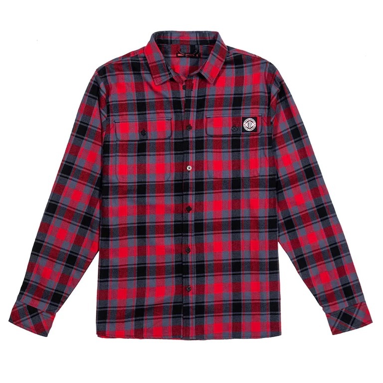 Independent BTG Summit Plaid Red Button Up Shirt [Size: S]
