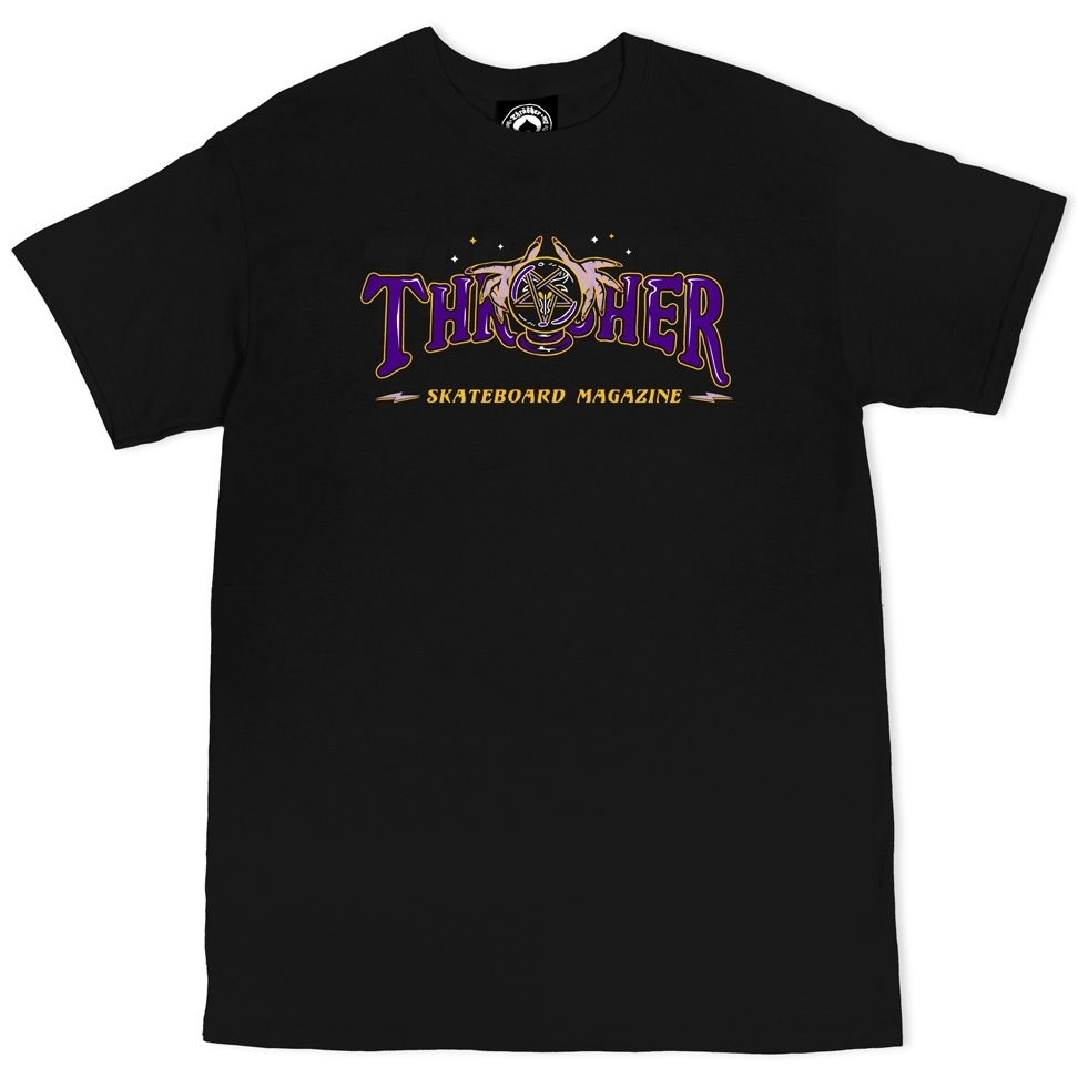 Thrasher Fortune Logo Black T-Shirt [Size: S]