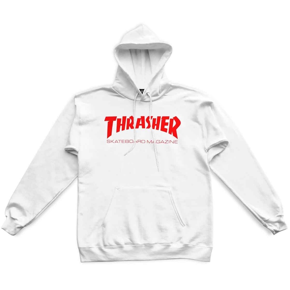 Thrasher Skate Mag White Red Hoodie [Size: M]
