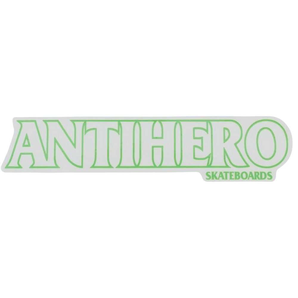 Anti Hero Long Sticker x 1 Green Outline