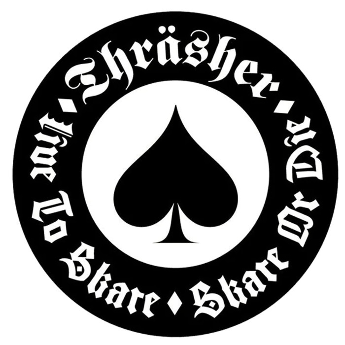 Thrasher Oath Circle Black White Sticker