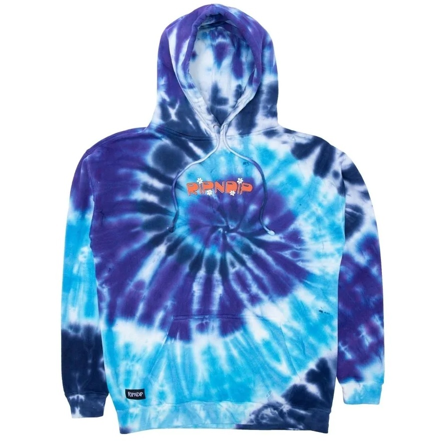RipNDip Stellar Purple Blue Spiral Dye Hoodie [Size: S]