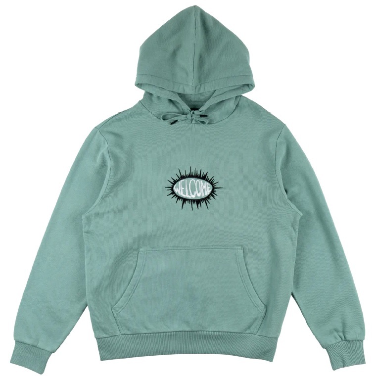 Welcome Skateboards Burst Garment Dyed Petrol Hoodie [Size: M]