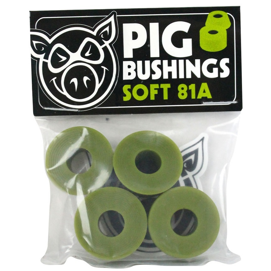Pig Soft 81A Olive Skateboard Bushings