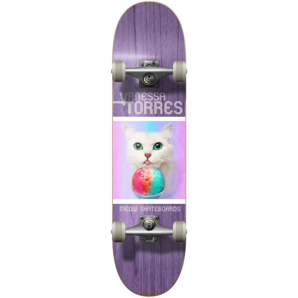 Meow Furreal Vanessa Torres Purple 8.0 Complete Skateboard