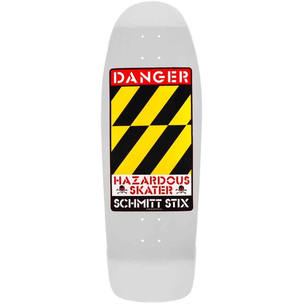 Schmitt Stix Danger White Skateboard Deck