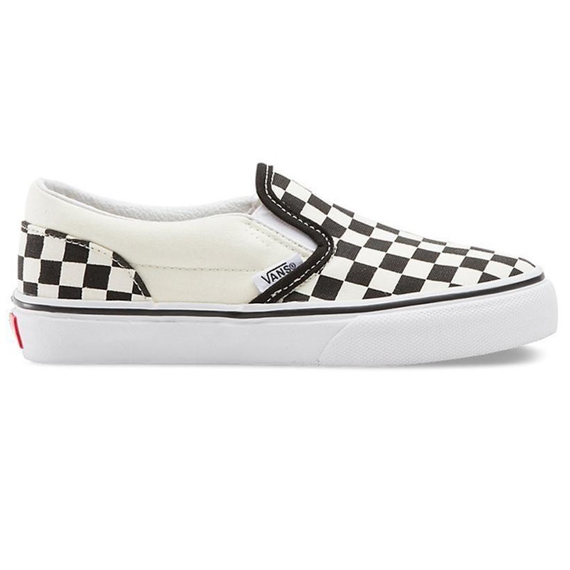 Vans Classic Slip On Checkerboard Black White Kids Shoes [Size: US 2]