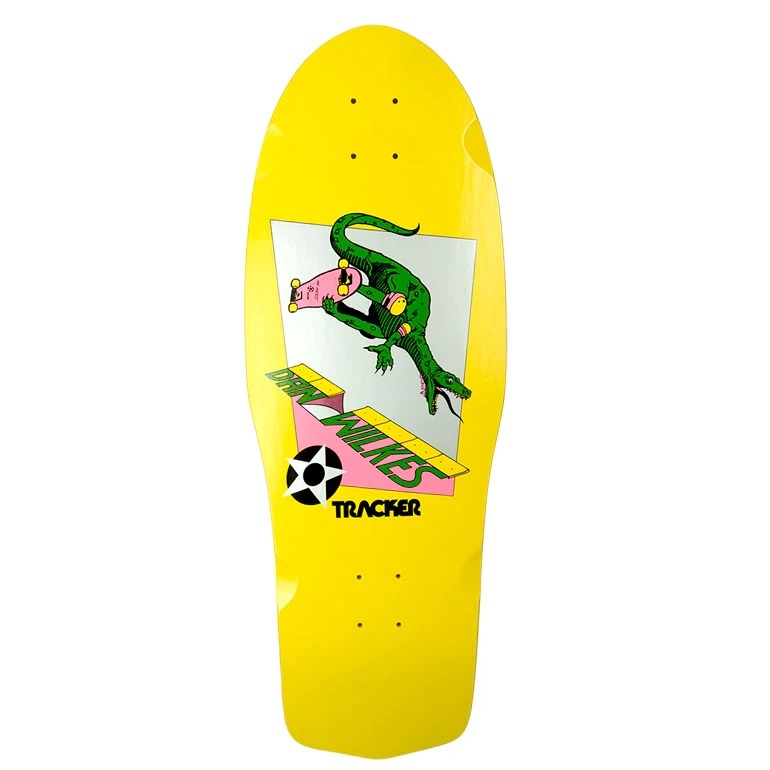 Tracker Dan Wilkes Reissue Yellow Skateboard Deck