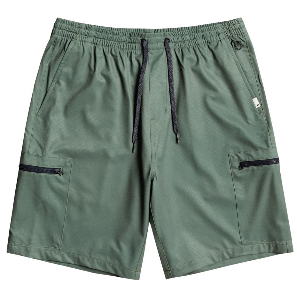 Quiksilver Elastic Cargo Amphibian Thyme 19" Shorts [Size: S]