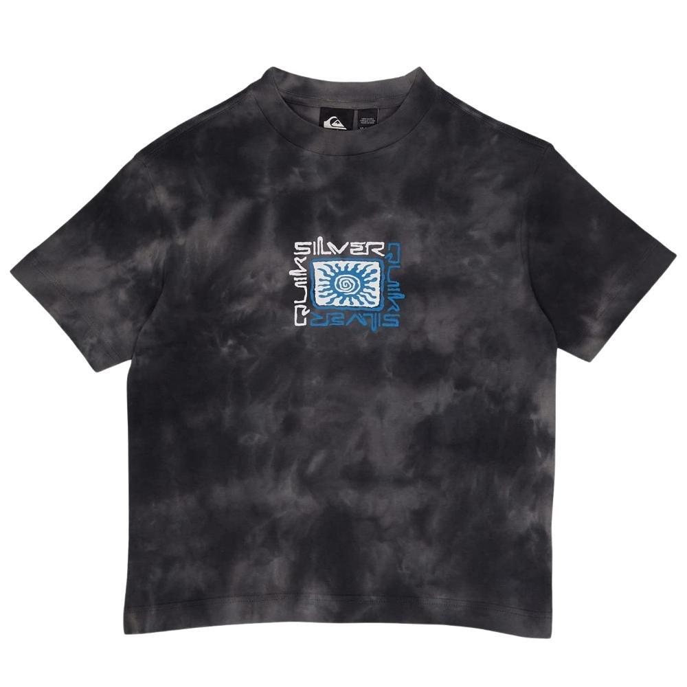 Quiksilver Slow Dive Black Tie Dye Apparel Youth T-Shirt [Size: 8]
