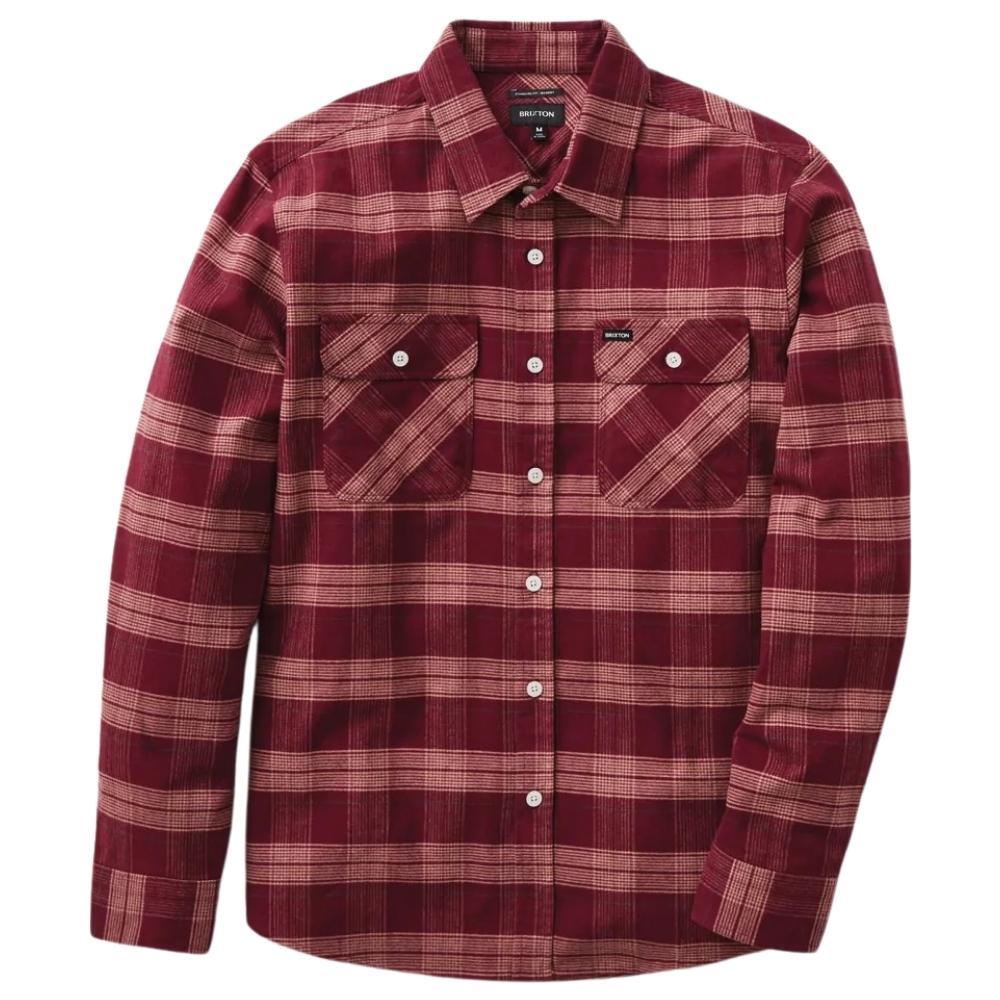 Brixton Bowery Stretch X Flannel Crimson Button Up Shirt [Size: M]