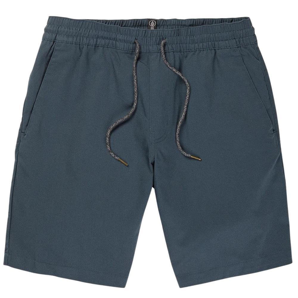 Volcom Frickin Elastic Waist Marina Blue 19" Shorts [Size: S]