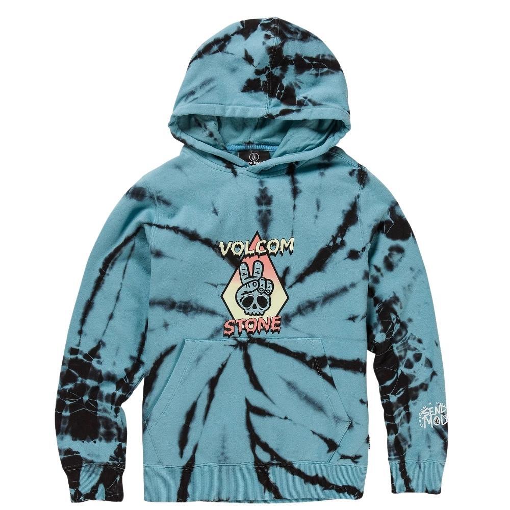 Volcom Caiden Dye Pale Aqua Youth Hoodie [Size: 8]