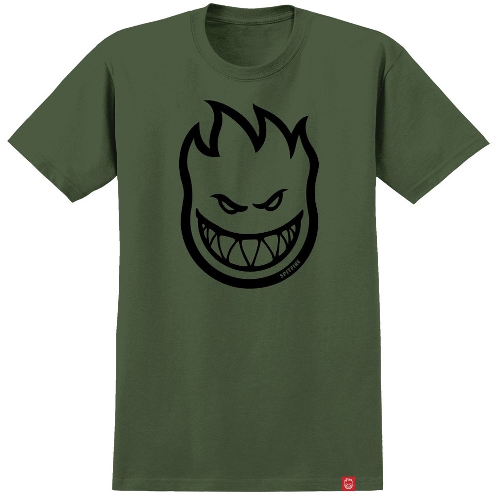 Spitfire Bighead Military Green Black T-Shirt [Size: M]