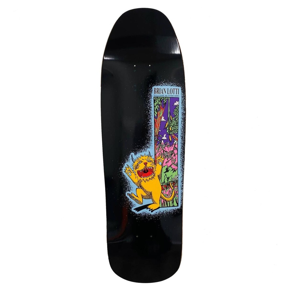 Welcome Wild Thing On Gaia Black 9.6 Skateboard Deck
