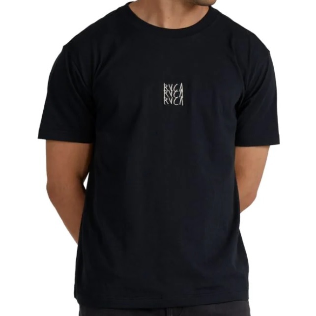 RVCA Triple Decker Black T-Shirt [Size: M]