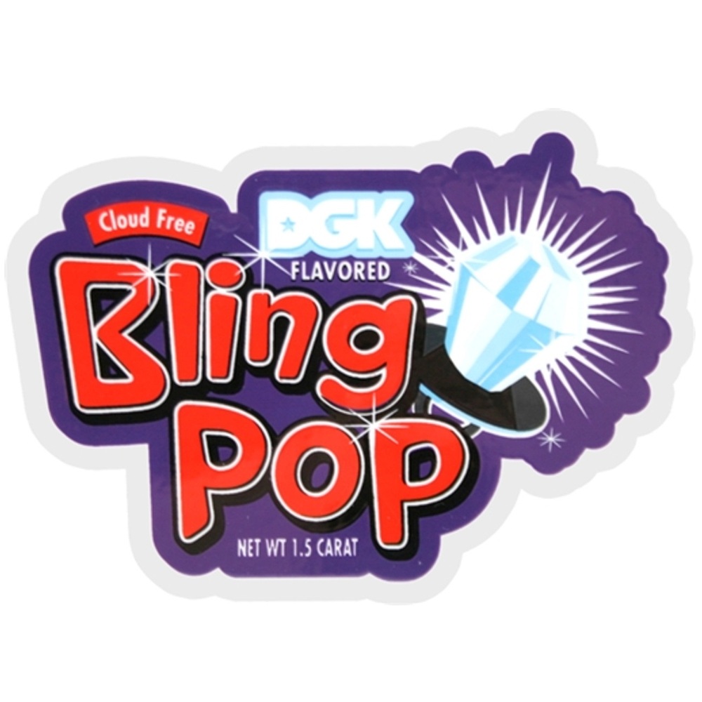 Dgk Bling Pop Stick Skateboard Sticker