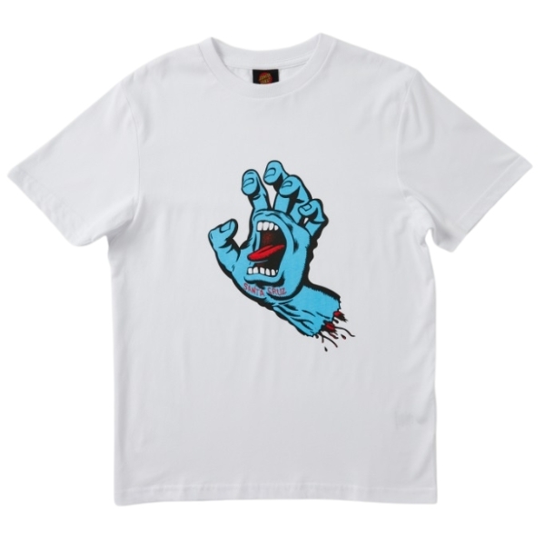 Santa Cruz Screaming Hand White Youth T-Shirt [Size: 8]